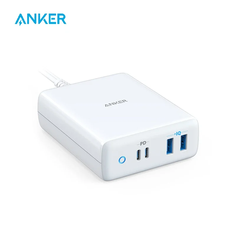 Per caricabatterie Anker 100W a 4 porte USB-C, stazione di ricarica di tipo C con alimentazione, PowerPort Atom PD 4