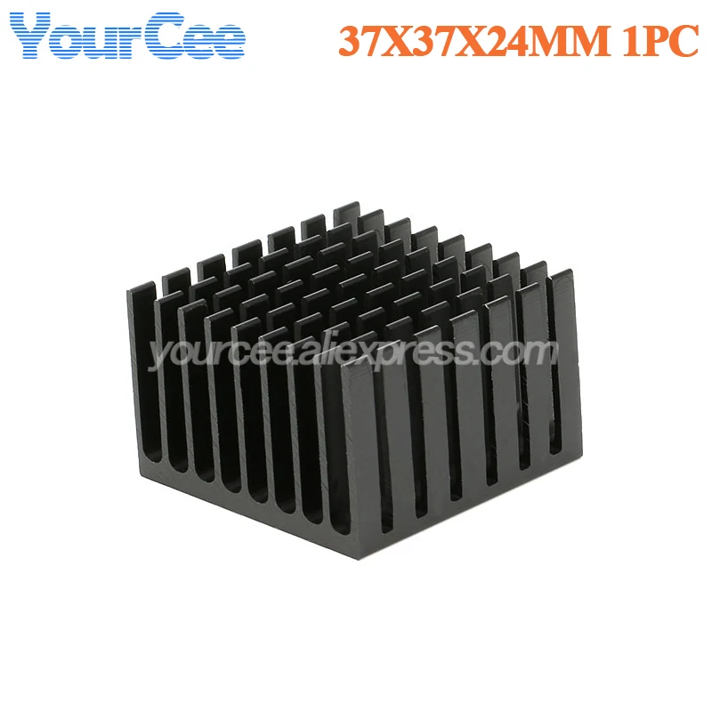 5pcs/1pc 37*37*24mm 37x37x6mm Heatsink Radiator Cooling Fin Aluminum Heat Sink for LED Power IC Transistor Module PBC 37X37X24mm