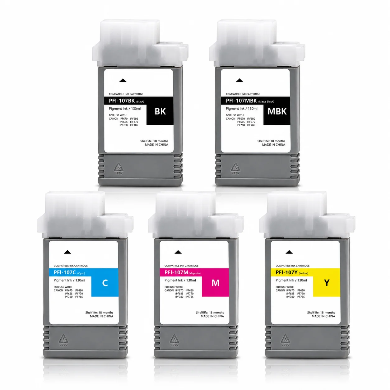 PFI107 PFI-107 pfi107 Compatible Ink Cartridge For Canon iPF670 iPF680 iPF685 iPF770 iPF780 iPF785 Printer With Pigment