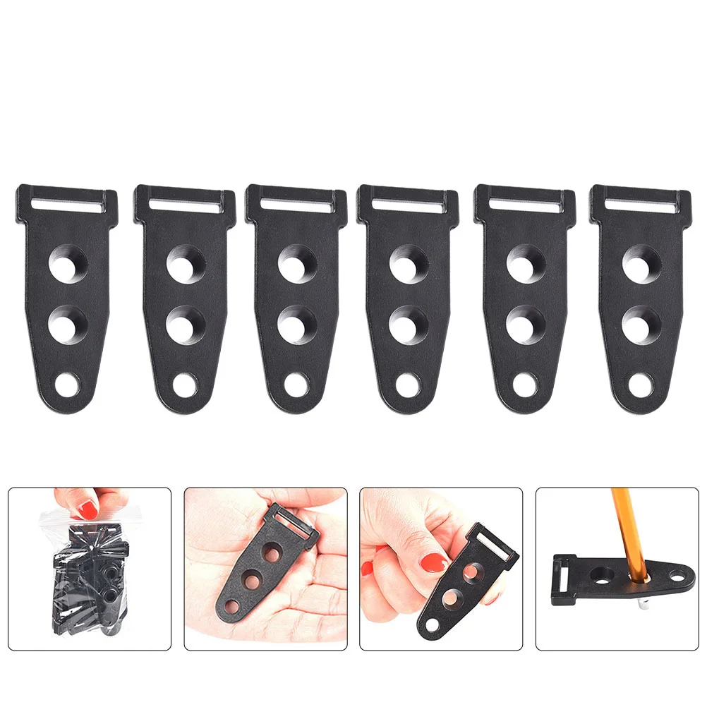 10 Pcs Tent Adjustment Buckle Pole Fixing Webbing Canopy Adjuster Fixer Regulator Lock Clip Plastic Connector