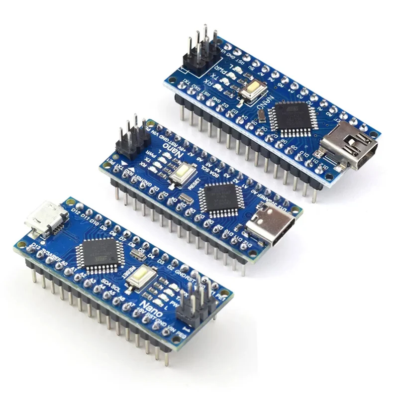 Controlador Nano Compatível com Bootloader para Arduino, USB 3.0, Mini, Tipo-C, Micro, Driver USB CH340, 16Mhz, ATMEGA328P