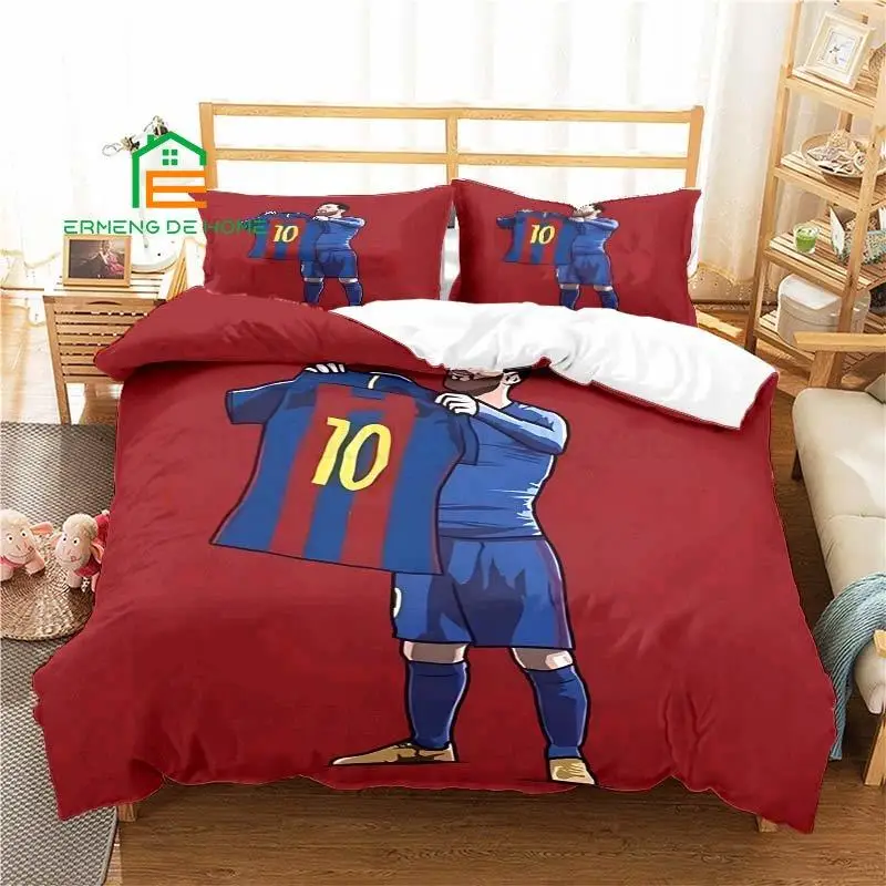 

Football Sport Pattern Duvet Cover Set Footballstar Bedding for Aldult Kids Bed Set Game Quilt Cover Comforter Cover Bedding Set