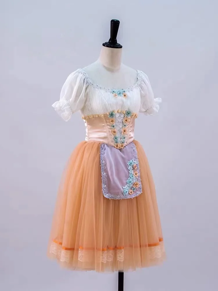 2024 Latest Giselle Ballet Skirt High-end Customized Children's and Adults Competition Costumes