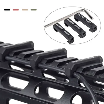 Dul3 pièces/ensemble M-LOK système de guidage de fil gestion des câbles Rail couverture Picatinny Rail Handguard fil queue partenaires Airsoft