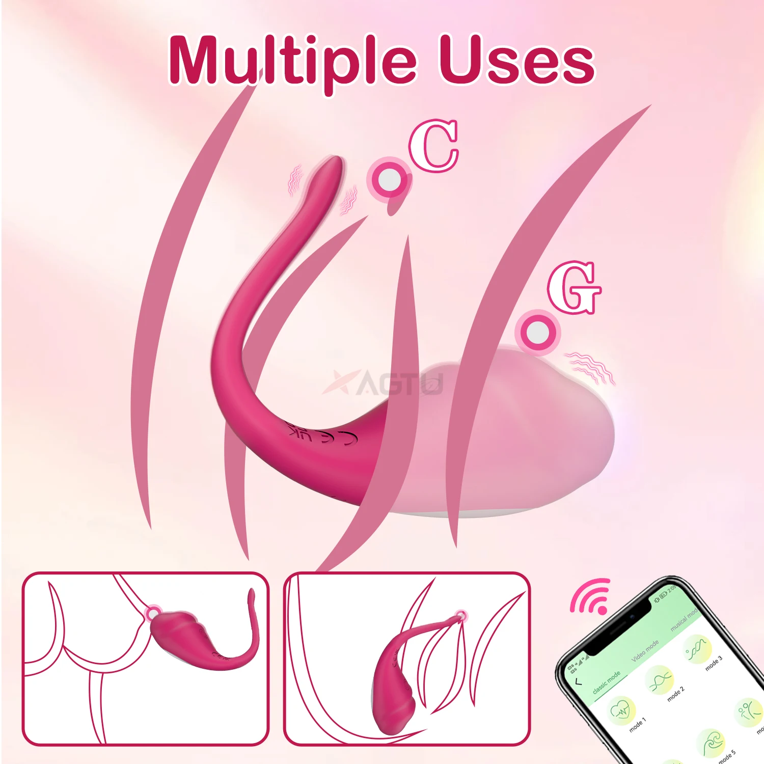 تطبيق لاسلكي للتحكم في الهزاز أنثى الحب البيض ارتداء البظر محفز G بقعة تهتز دسار الكبار الجنس لعب للنساء سراويل