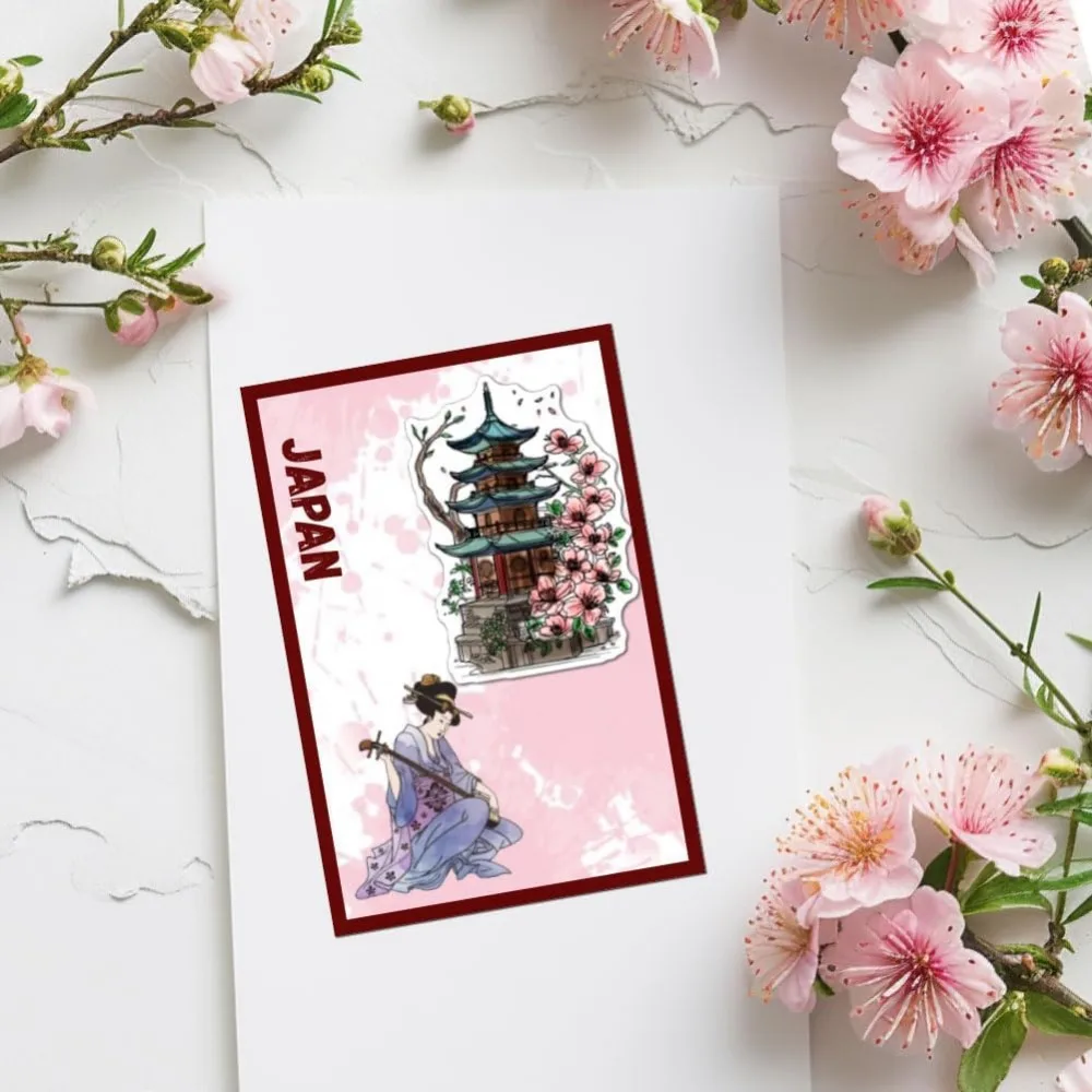 1Sheet Landscape Clear Stamps Park Architecture Silicone Clear Stamp Seals Transparent Stamps for DIY Scrapbooking Cards