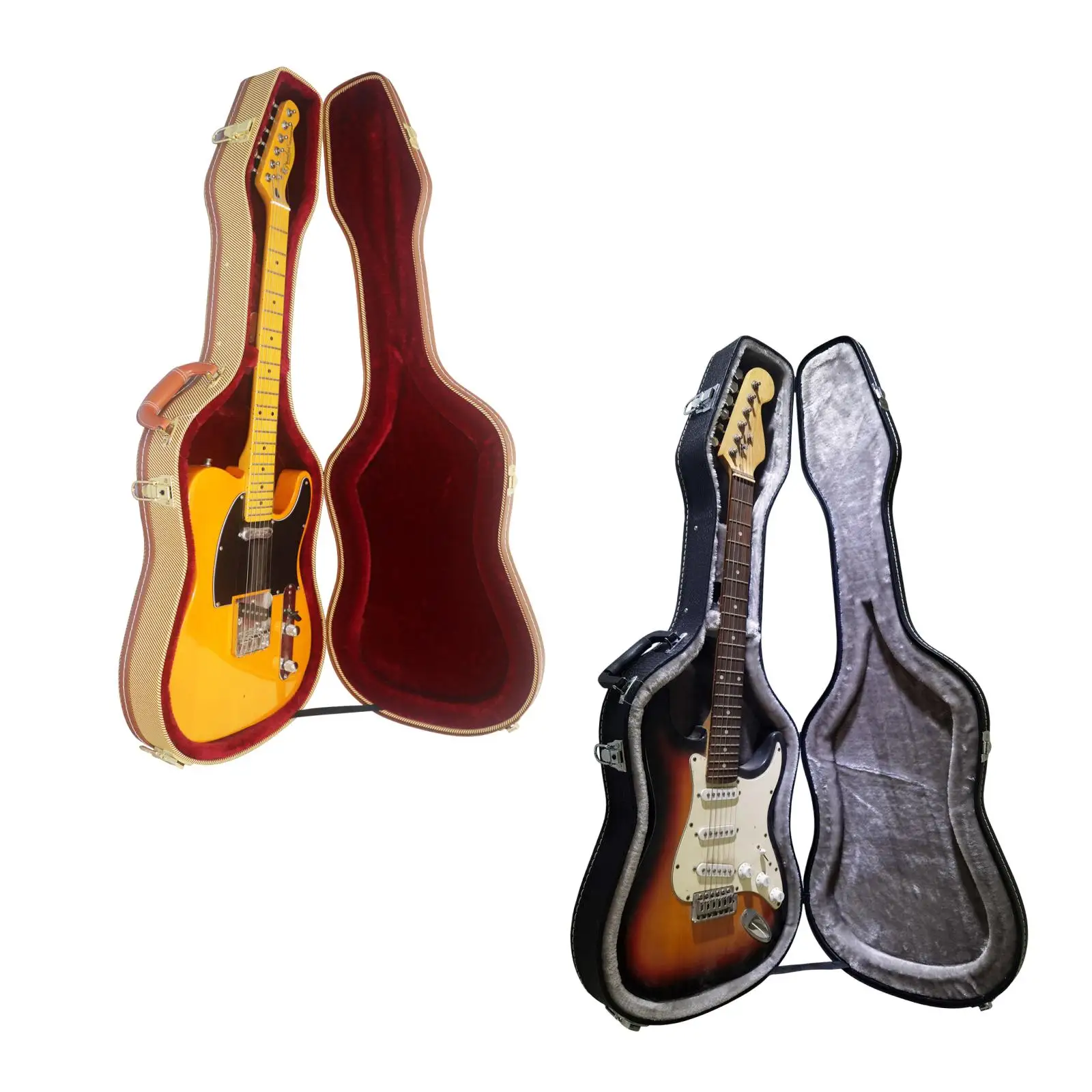 

Guitar Bag PU Leather Professional Dustproof Carrying Bag Hard Shell Guitar Case for Accessories Straps Tuners Picks Capos