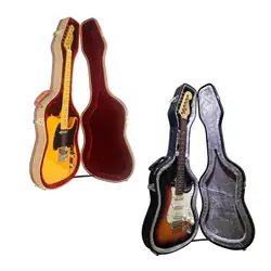 Guitar Bag PU Leather Professional Dustproof Carrying Bag Hard Shell Guitar Case for Accessories Straps Tuners Picks Capos