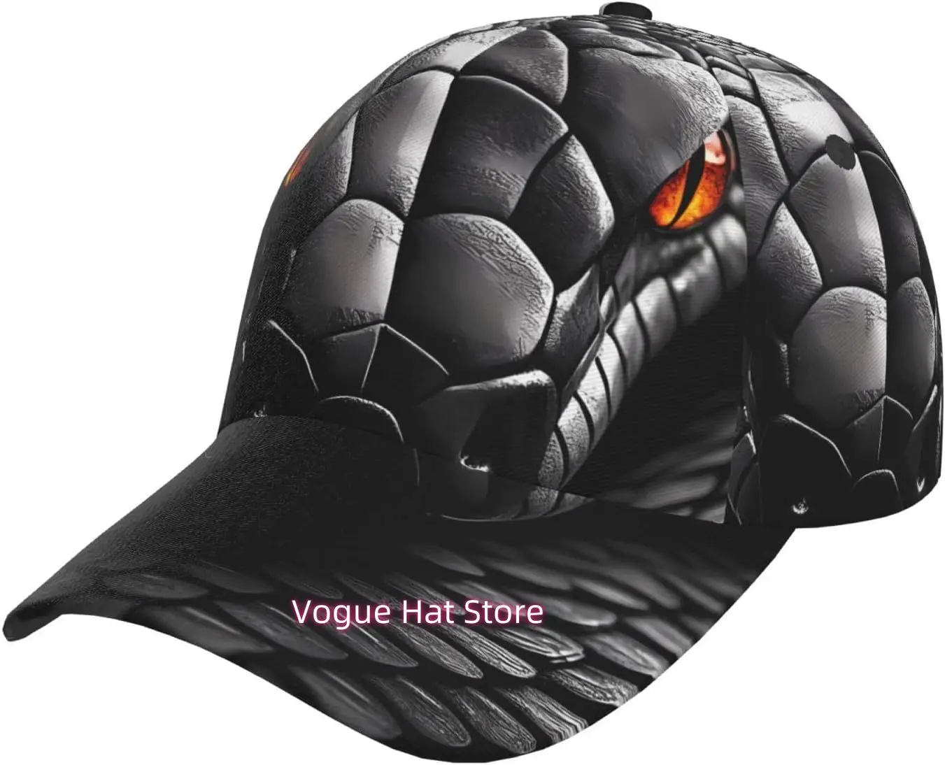 Black Snake Classic Adjustable Baseball Cap, Fashionable Sun Hat for Both Men and Women, Suitable for Outdoor