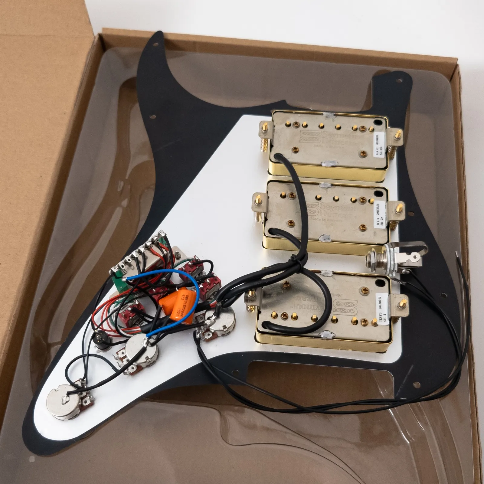 Guitar Prewired Loaded Pickguard Coil Splitting HHH Alnico 5 Humbucker Pickups for ST Guitar