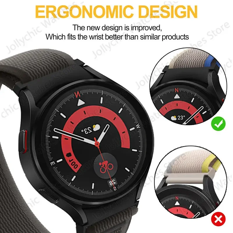 NylonTrail Loop Strap For Samsung Galaxy Watch 5 Pro 45mm 5/4 44mm 40mm Sports bracelet Galaxy Watch 4 Classic 46mm 42mm band