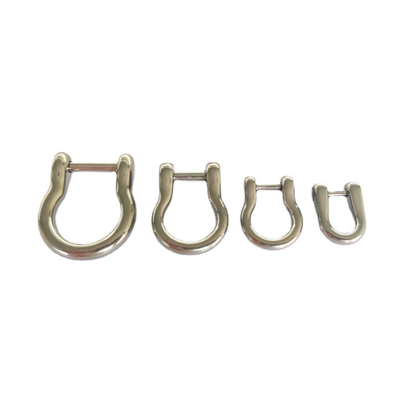 

Titanium D Ring Shackle U Shape Car Key Fob Tool Keychain Horseshoe Keyring Horseshoe Shape Screw in Shackle 2 pieces