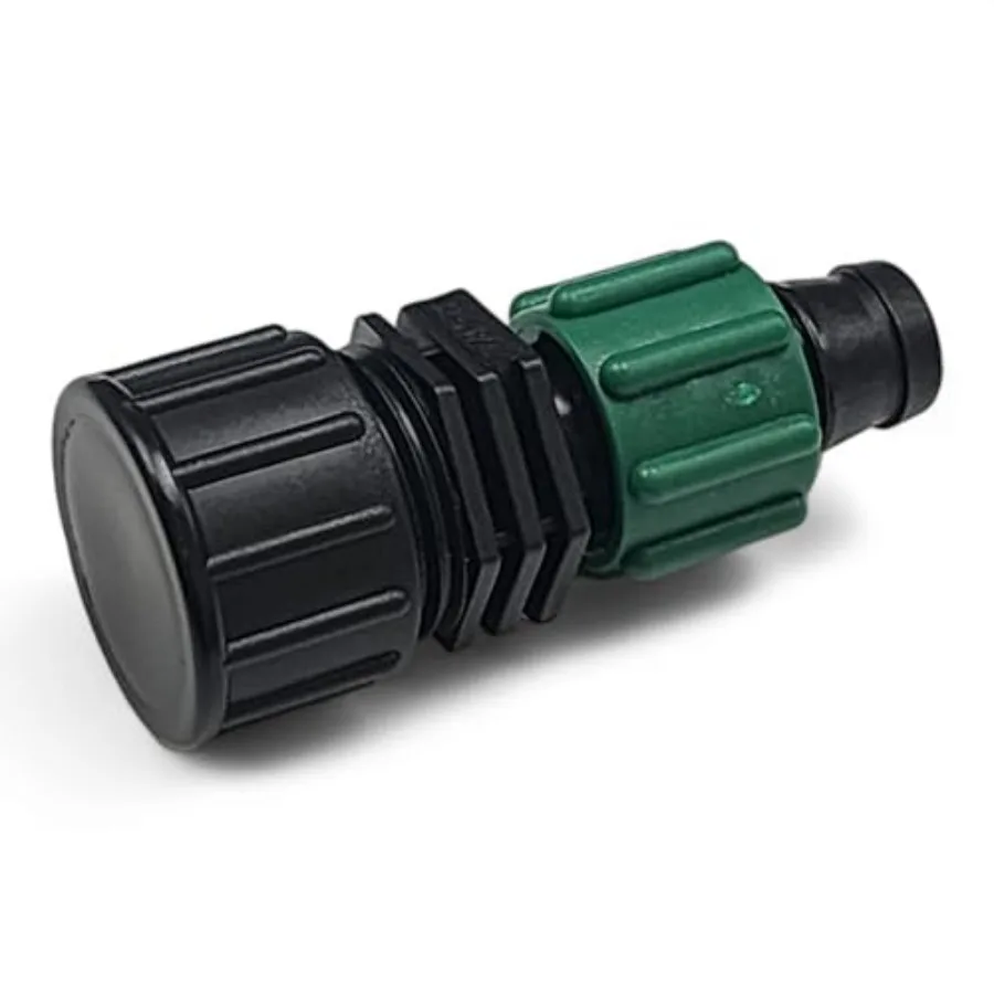 

USA Made Premium Drip Tape Irrigation Tubing End Cap 100 Pack 5/8 or.625-.645 Universal Perma-Loc Connector Barbed Locking Fitt