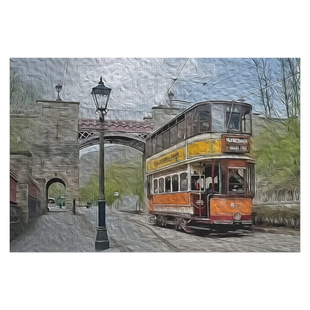 

Nostalgic Glasgow Tram Digital Art Jigsaw Puzzle Wooden Animal Personalised Custom Kids Toy Game Children Puzzle