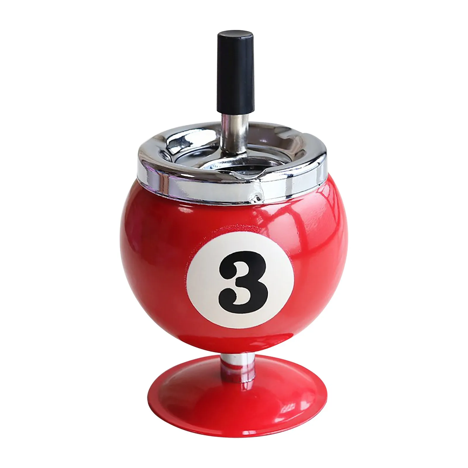 

Ashtray Billiard Ashtray with Lid Windproof Automatic Extinguishing Decorative Ashtray for Home Restaurant KTV Bar Cigar Ashtray