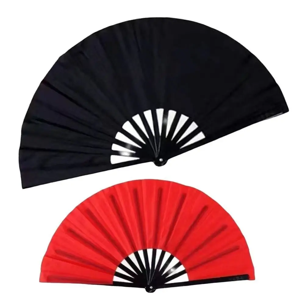 28 cm chinesischer Tai Chi-Fan aus Kunststoff, Knochen, mehrfarbig, für Tanzaufführungen, Chinoiserie, Geschenk, DIY, Yoga, Kung-Fu-Fan