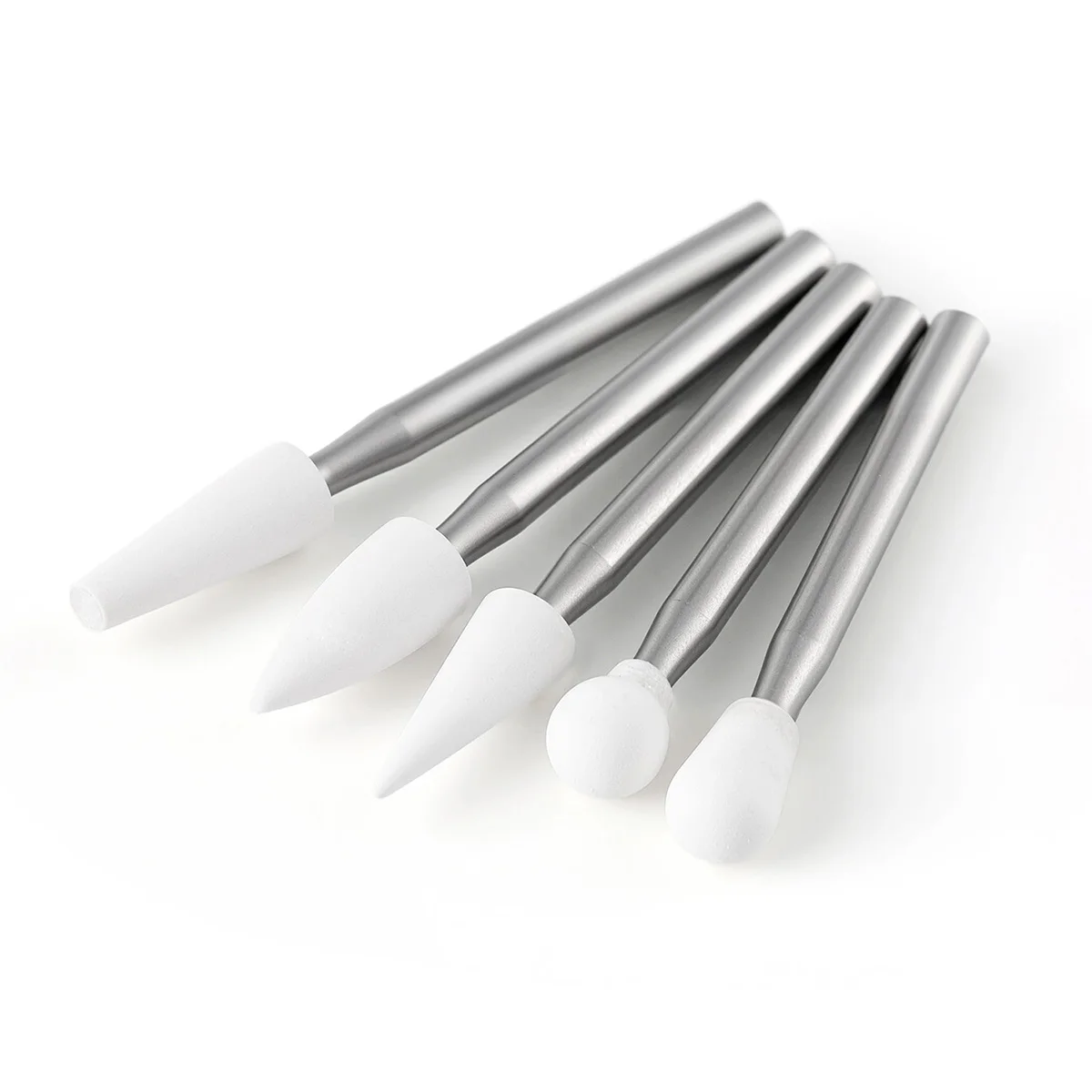 5個/パック 歯科用ポリッシャー ホワイトストーン FG 研磨バー コーン型 フレイム型 ラウンド型 高速ハンドピース用 1.6mm ラボツール AZDENT