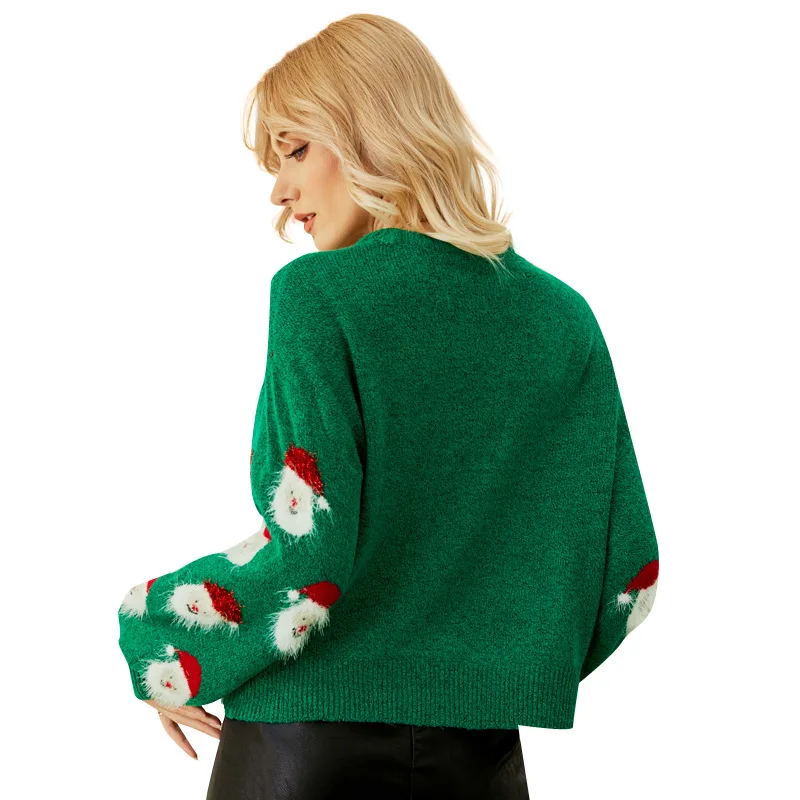 Cisas Knitted Sweater Women's Overhead Faion Autumn Winter New Sle round Ne Long Sve Loose Fit Single Piece