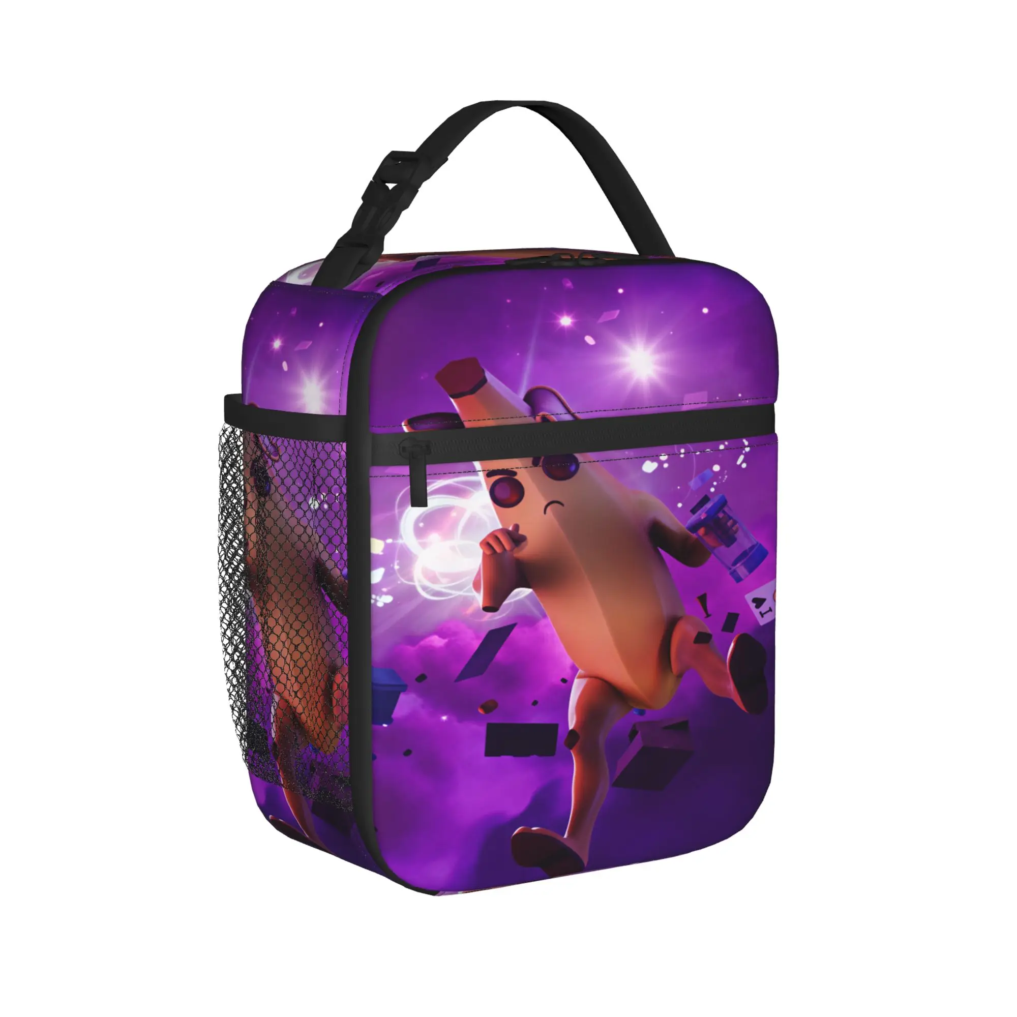Peely Victory Royale Banana  Lunch Bag  Outdoor Picnic Lunch Box For Men Casual Oxford Portable Zipper Cooler Bag