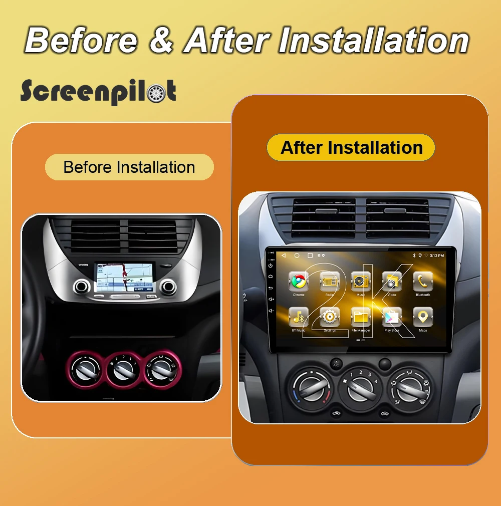Android 16 Car Radio Stereo For Suzuki Alto Nissan Pixo 2009 2010 2011 2012 2013 2014 2015 20162K QLED Multimidia Player GPS
