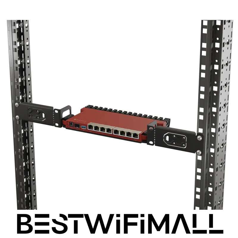 MikroTik-L009UiGS-RM Roteador, Um Poderoso Dual-Core, CPU ARM, PoE, 2.5G SFP Port, 1U Rackmount Acessórios