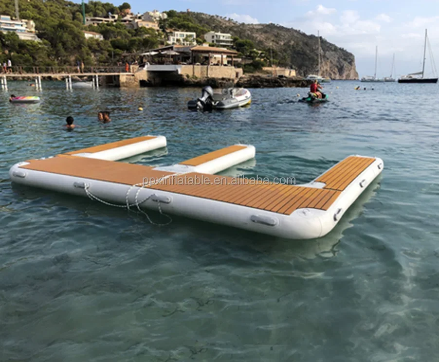 Motor Boat Jet Ski Floating Platform Inflatable E Shape Yacht Water Modular Jetski Dock Floating Dock for Jetskipromote sales