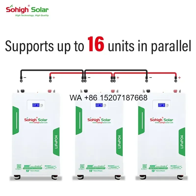 Wmwmnu for Power Wall Home LiFePO4 Battery 51.2V 5KWh 10KWh 100Ah 200Ah Split CAN Solar Energy Storage System