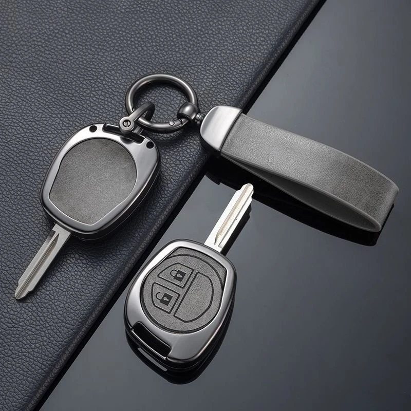 Housse de protection pour clé de voiture en alliage de zinc pour Suzuki SX4 Swift Liana Vitara Jimny Alto Ignis Esteem, accessoires de protection pour télécommande de voiture