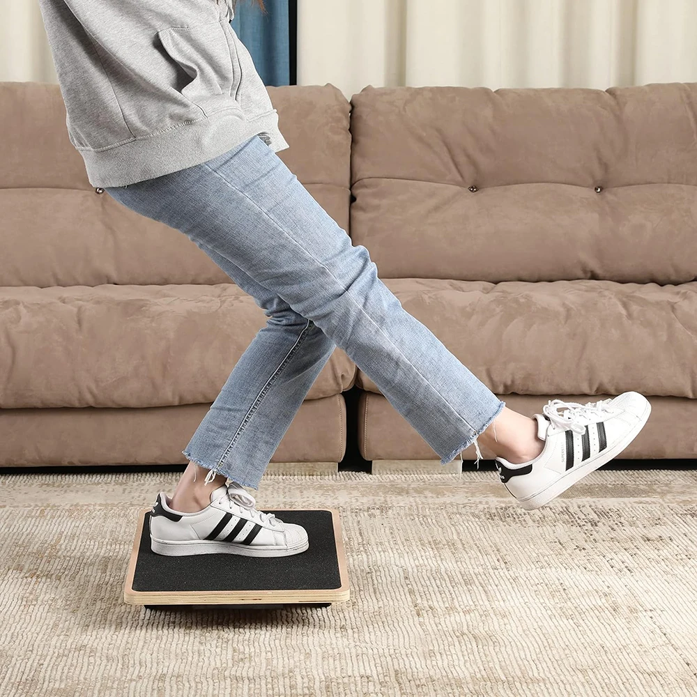 Wobble Board Balance - Professional Wooden Balance Board for Leg