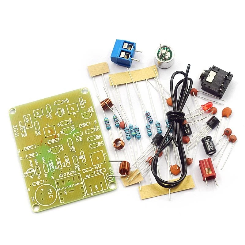 76-108MHz FM Stereo Radio DIY Kit Wireless FM Transmitter and Receiver Module Frequency Modulation Soldering Practice Project