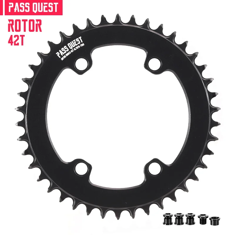 PASS QUEST 110BCD smal breed kettingblad voor rotor AERO crankstel 40T-60T rond weg zwart 9-12 versnellingen kinnenwiel - afbeelding 1