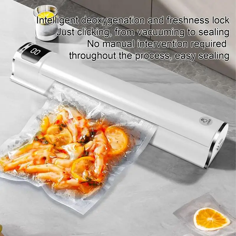 

Food Vacuum Sealer Small Food Saver Vacuum Sealer Automatic Compact Meat Preservation System Dried Fruit Saver Device For