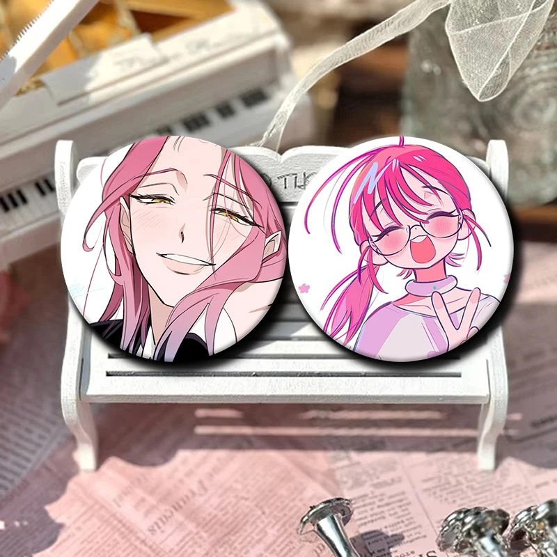 58mm Anime Alien Stage Mizi Button Pins for Backpack Decor Cartoon Character Mizi Round Brooch Clothes Accessories Jewelry Gift