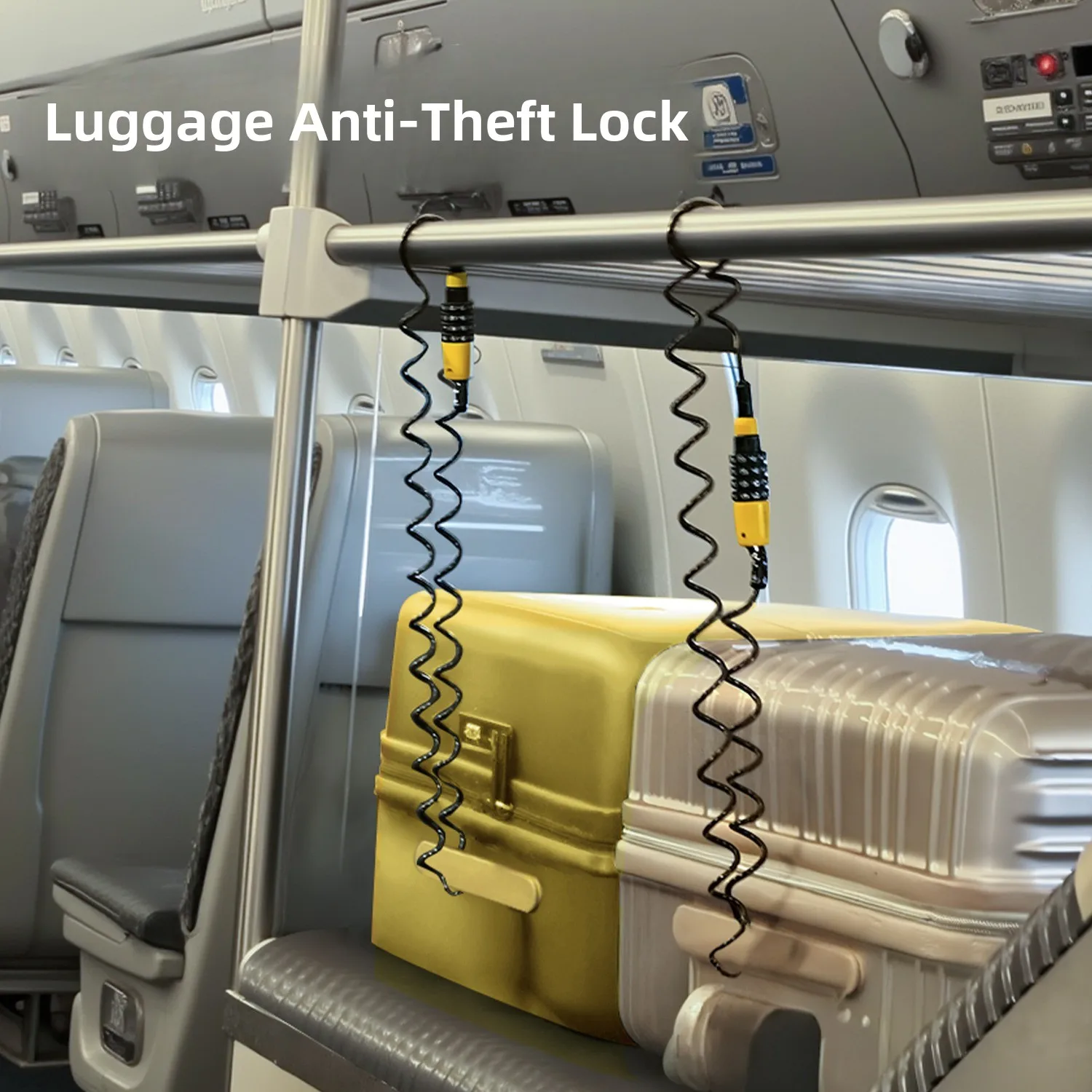 Luggage Safety Anti-Theft Lock High Speed Train Travel Checked Bag Security Lost Prevention Password Lock Chain Rope