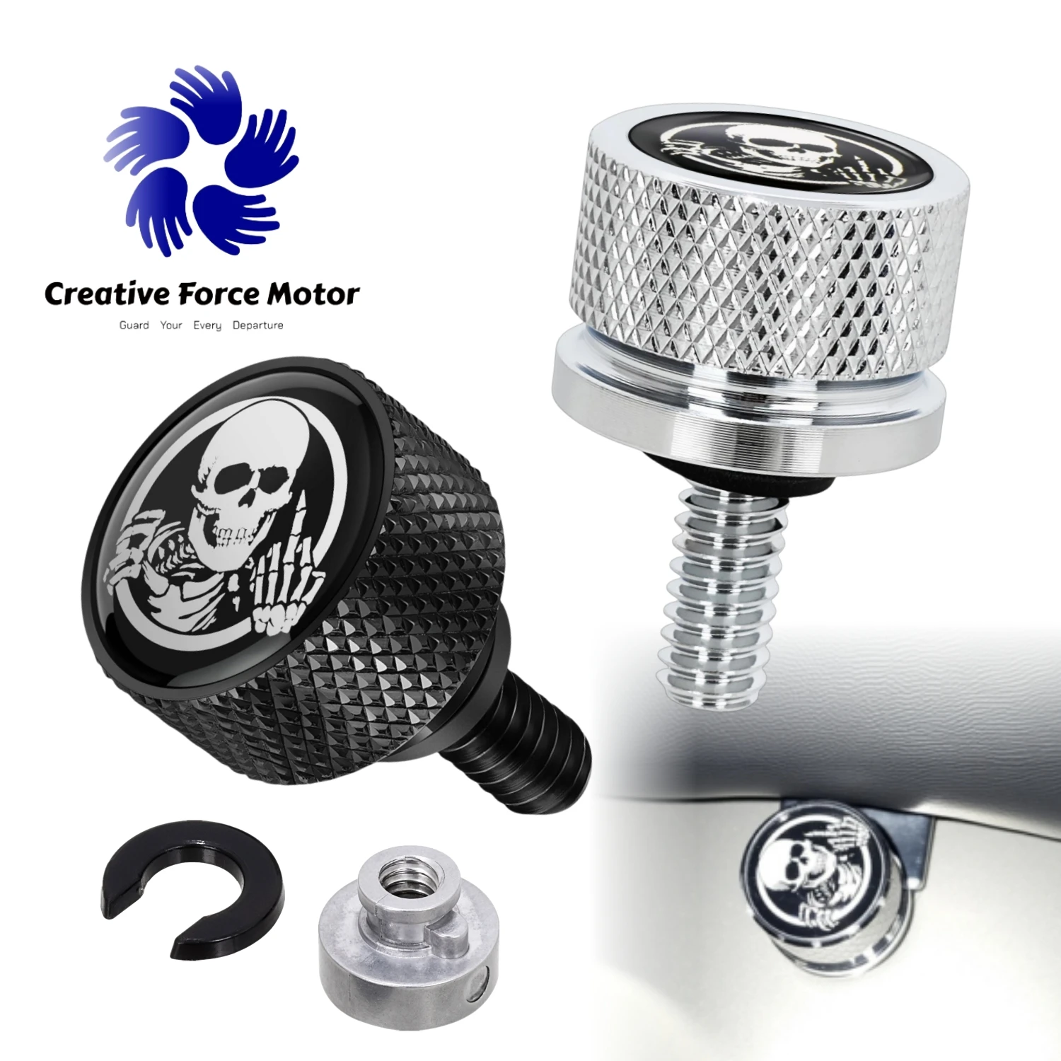 Parafuso de Fixação CNC para Assento Traseiro de Moto Harley Sportster 883 Softail FL Street Bob 114 Dyna FXD Road King