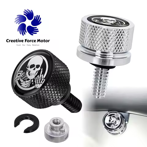 Skull Rear Fender Seat Bolt Nut Motorcycle CNC Mount Screw For Harley Sportster 883 Softail FL Street Bob 114 Dyna FXD Road King