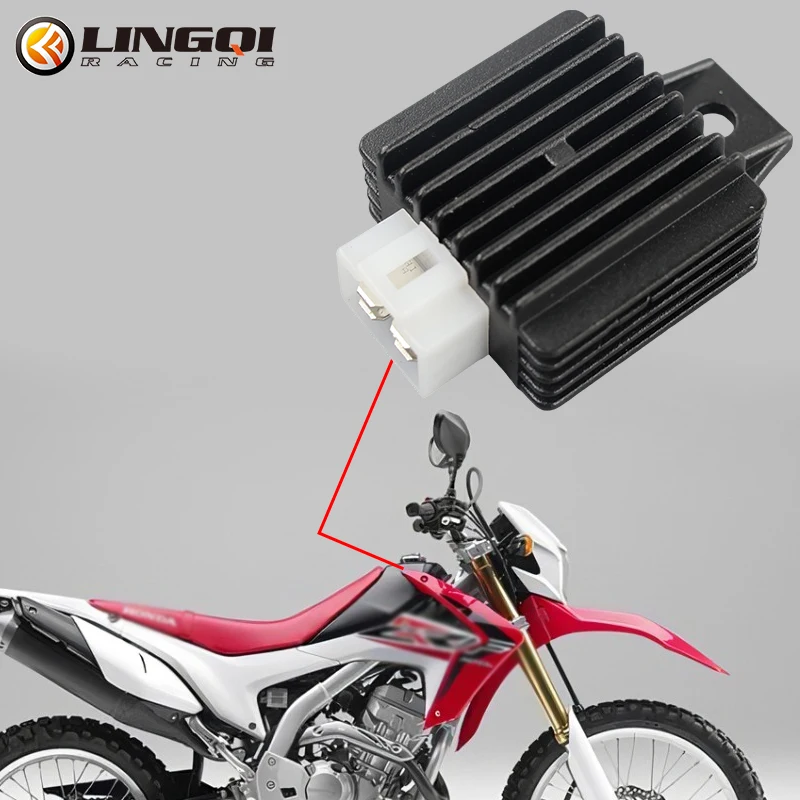 LINGQI RACING Motorcycle 4 Pin Voltage Regulator Rectifier Connector Plug For GY6 50cc 80cc 125cc 150cc Moped ATV Pit Dirt Bike