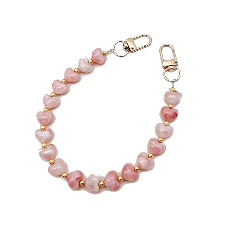Ins Wind Dyeing Love Phone Chain Pendant