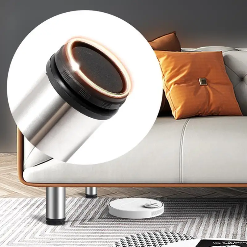 1Set Furniture Adjustable Cabinet Legs Stainless Steel Furniture Legs Cabinet Table Sofa Bed Feet Furniture Legs Feet