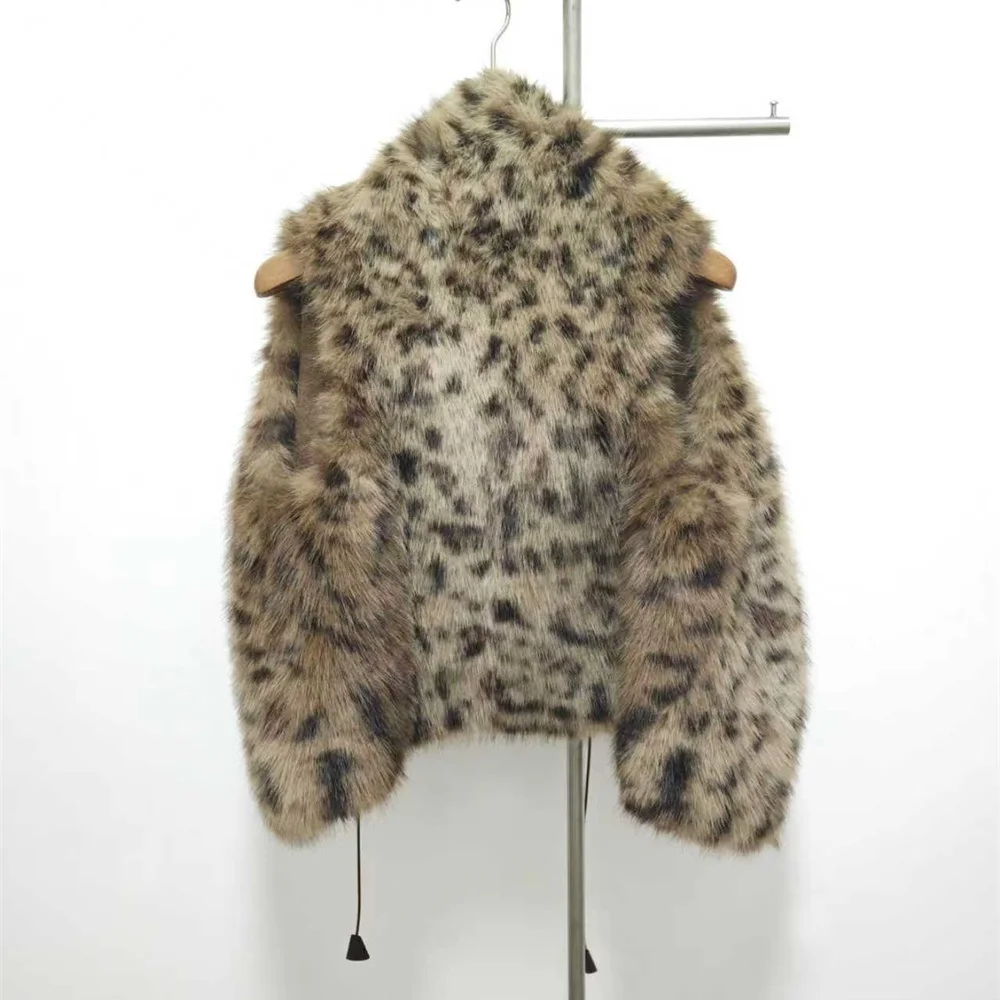 2026 Gilet di pelliccia invernale da donna Cappotto con stampa leopardata con bottoni in pelle Gilet di pelliccia da donna Y2K New Fashion Party Capispalla reggiseno