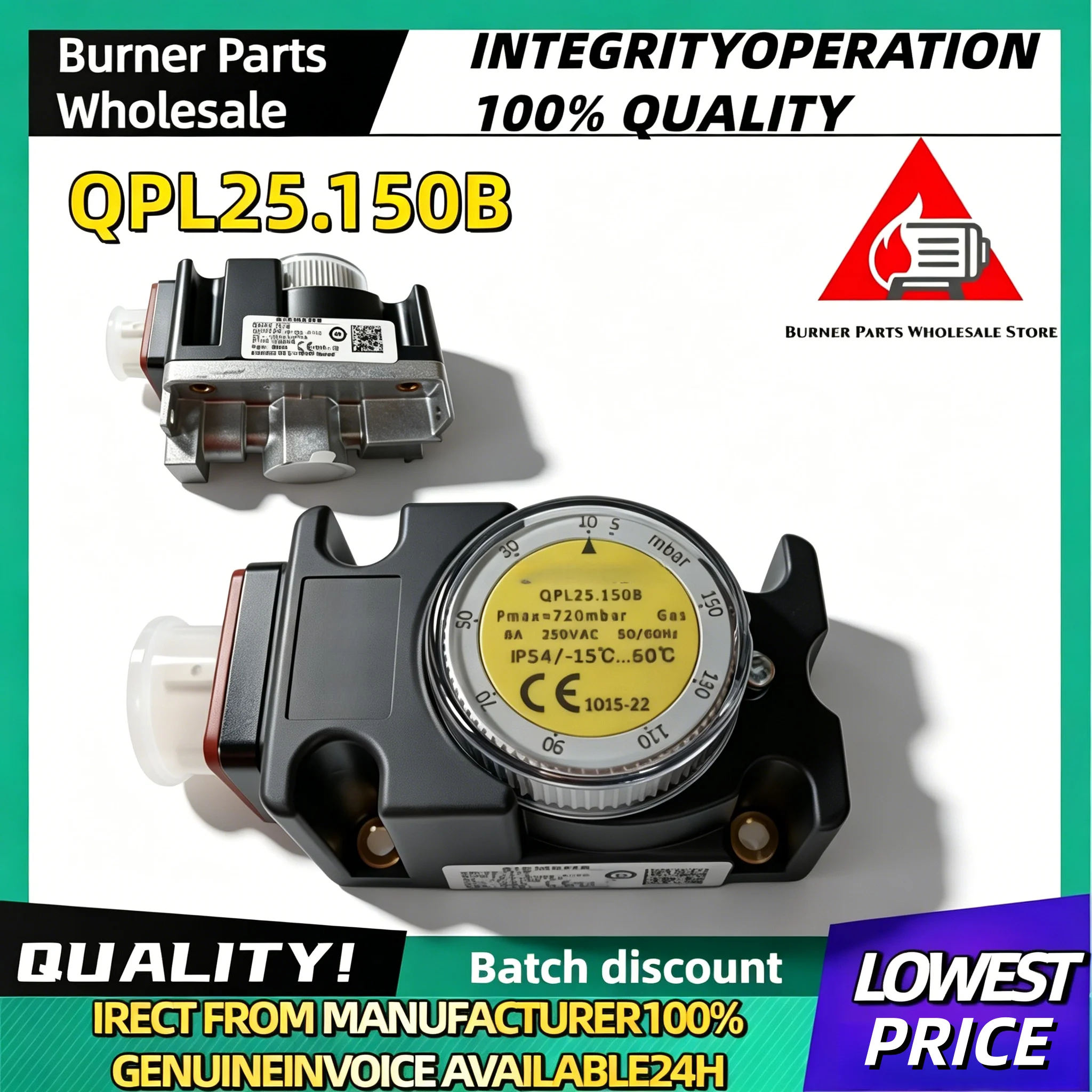 Original QPL Series QPL25.150B Gas Pressure Monitoring Switch Professional Burner Heating Equipment Replacement Parts