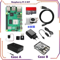 Raspberry Pi 5 4GB 8GB RAM Dev Board ordenador 2,4 GHz Cortex-A76 CPU VideoCore VII GPU caja opcional fuente de alimentación del ventilador para Pi5