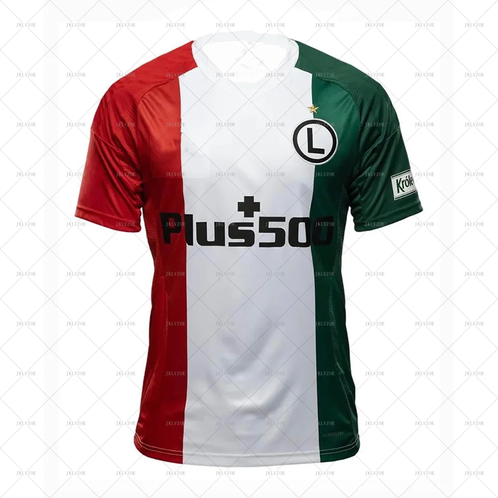 كرة القدم البولندية للرجال لكرة القدم جيرسي بولندا تنفس شبكة جيرسي Legia Warsaw Classic Plus 500 كرة القدم الكبار / طقم جيرسي للأطفال