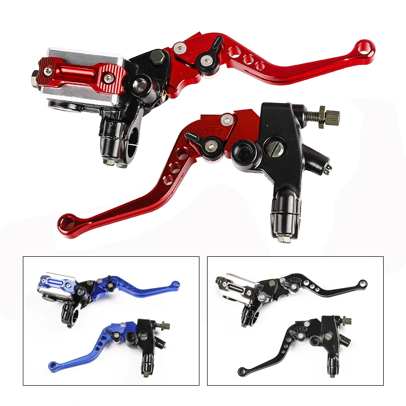 Motorcycle Left Clutch handle Right Brake Pump Master Cylinder Hydraulic Brake Lever For Dirt Pit Bike ATV Quad Moped Scooter