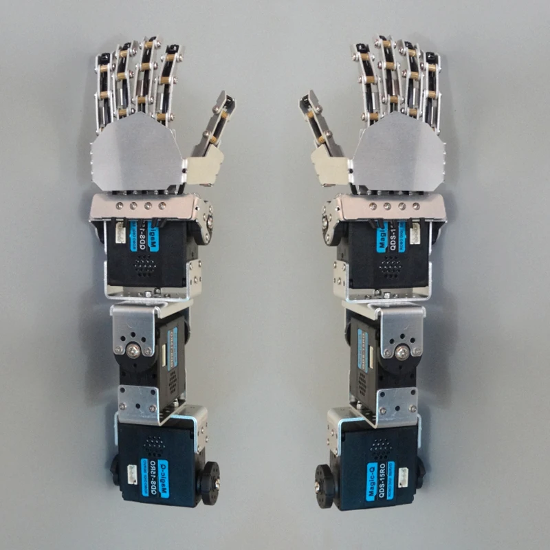 3 dof-Robot de mano izquierda y derecha, mano humanoide con cinco dedos, Servo manipulador para brazo de robótica, Kit ensamblado, mano programable