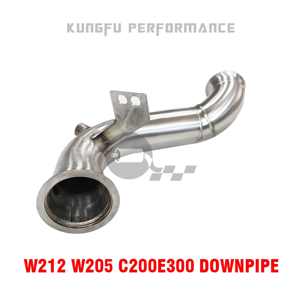 KUNGFU PERFORMANCE Decat 2.75'' MERCEDES-BENZ C-CLASS W205 C200 C260 C300 FACELIFT Downpipe Stainless Steel 304