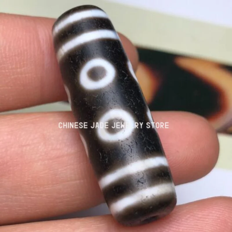 

Ancient Tibetan DZI Beads Old Agate Lucky 8 Eye Totem Amulet Pendant GZI