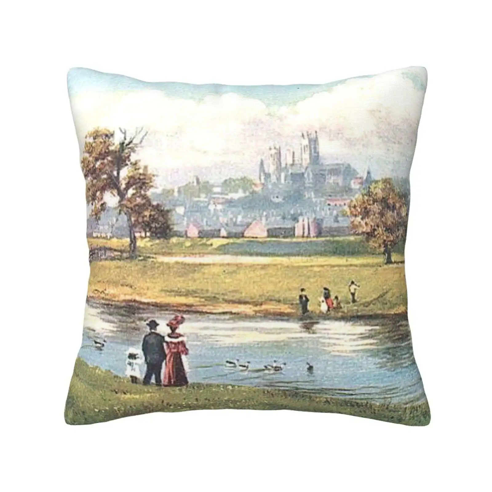 Lincoln From The River , Lincolnshire , England Pillowslip Pillowcase Lincoln From The River Lincolnshire Lincoln Lincolnshire