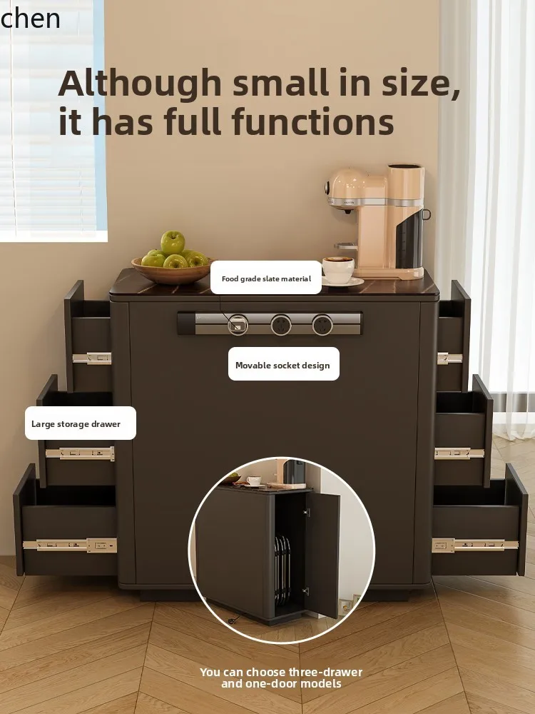 

QZT single cabinet household wall movable narrow island dining table integrated small apartment dining table