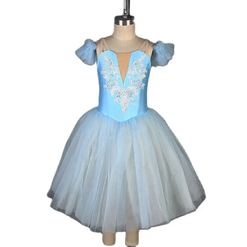 

19080 Sky Blue Ballet Dance Tutu Romantic Ballerina Costume Soft Tulle Ballet Tutu Dress for Girls and Women 11 Sizes Available